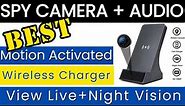 The Best Wireless Phone Charger WiFi Hidden Spy Camera With Audio and IR Night Vision