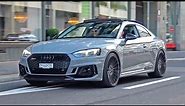 New 2019 Audi RS5 Coupes Driving Around in Zürich! Exhaust Sounds!
