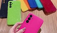 MINSCOSE Compatible with Samsung Galaxy A54 5G Neon Case,Cute Bling Glitter Thin Slim Shockproof TPU Sparkly Cover for Women Girl for Galaxy A54 6.4 INCH-Hot Pink