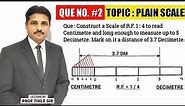 HOW TO DRAW PLAIN SCALE (QUE.NO.2) | UNIT : ENGINEERING SCALE @TIKLESACADEMYOFMATHS