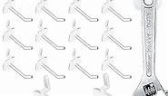 Roowest 100 Pcs Plastic Pegboard Hooks Peg Board Shelving Hooks Pegboard Locking Hooks for Display, Peg Boards Craft, Wall Organizer, Storage, Garage, Kitchen, Tools and More (Transparent,2 Inch)
