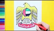 How to draw UAE Falcon Emblem