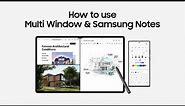 Galaxy Tab S8 Series: How to use Multi Window & Samsung Notes | Samsung