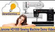 Janome HD1000 Sewing Machine Demo