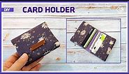 DIY Easy Card Holder / Mini Card Wallet / sewing tutorial [Tendersmile Handmade]