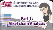 Alkyl Halide Carbon Chain Analysis for SN1 SN2 E1 E2 Reactions by Leah4sci
