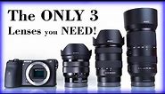 THE ONLY 3 SONY APS-C LENSES YOU NEED! Sony a6100 a6400, a6500, a6600
