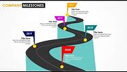 How to create Timeline, Milestone slide in PowerPoint | Milestone | 3D Roadmap