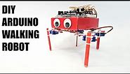 How to Build a Walking Arduino Robot (Quadruped) with Cheap Materials | Science Project