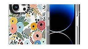 MOSNOVO Compatible with iPhone 14 Pro Max Case, [Buffertech 6.6 ft Drop Impact] [Anti Peel Off Tech] Clear TPU Bumper Women Phone Case Cover Groovy Flower Floral Designed for iPhone 14 Pro Max 6.7"