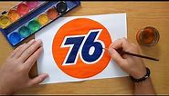 How to draw the 76 Gas Stations logo