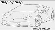 How to draw a Lamborghini car - step by step || VERY EASY || Aarnav Chaudhary