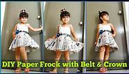 DIY |Newspaper Dress/Frock With Belt & Crown During Lockdown | Paper Dress Tutorial | Shihera [New]