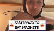 Girl has wild hack to eat spaghetti