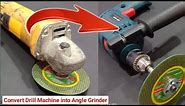 How to Convert Drill Machine into Angle Grinder | Drill Machine Angle Grinder | Drill into Grinder