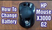 HP Wireless Mouse X3000 G2 – How To Change Battery
