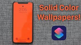 Create Solid Color Wallpapers With Siri Shortcuts
