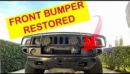 HOW TO RESTORE THE FRONT BUMPER PLASTIC ON A HUMMER H2.