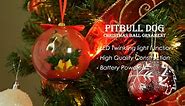 ORNDOG411 Pitbull Holiday Ornament, One Size, Red