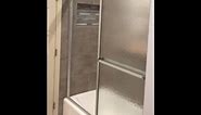 How to install a basic sliding tub/shower door.