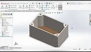 PARTS DESIGN IN SOLIDWORKS | FEATURES EXTRUDED | SHELL COMMAND |