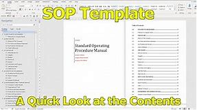 SOP Template - Create Standard Operating Procedures and Watch Your Business Thrive