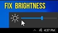 How to Fix Windows 10 Screen Brightness Control Not Working