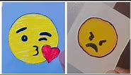 Kissed and Angry 😘 😡 | Emoji Easy | Drawing Step by Step