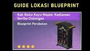 Guide Lokasi Blueprint "Rak Buku Kayu Maple Kediaman Seribu Gulungan" Genshin Impact