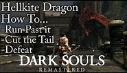 Dark Souls:Remastered | How To Run Past, Cut the Tail & Defeat Hellkite Dragon