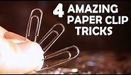 4 Amazing Paper Clip Tricks! - Easy, Simple, Fun!!!