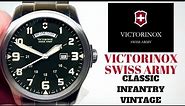 (4K) VICTORINOX SWISS ARMY CLASSIC INFANTRY VINTAGE Men's Watch Review Model: 241291