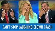News Anchors Can't Stop Laughing At Clown Report