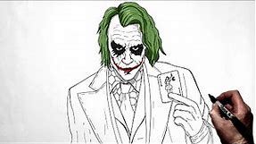 How To Draw The Joker (Heath Ledger) | Step By Step | DC