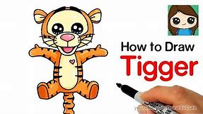 How to Draw Tigger Easy | Winnie the Pooh
