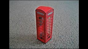 Paper Model of a London Telephone Booth