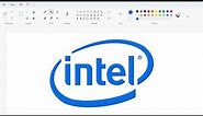 How to draw the Intel logo using MS Paint | How to draw on your computer