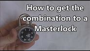 How To Get the Combination to a Master Lock