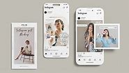 Instagram Post and Story Mockup, an iPhone Mockup by graphictime