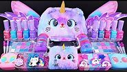 Galaxy Cat Unicorn Slime Mixing Random Cute, shiny things into slime #ASMR #Satisfying #slimevideos