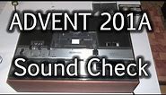 Advent 201A Hybrid: Sound Check- After Calibration