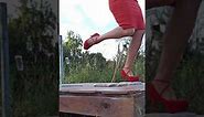 Tap dance stilettos, acapella ASMR tapping wood and stone