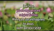 Happy Birthday to My Sister || Birthday greetings for sister