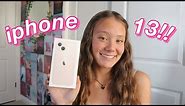 unboxing the pink iphone 13!!