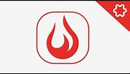 illustrator tutorial / icon mobile smartphone / flame icon logo / fire icon logo design tutorial