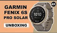 Garmin Fenix 6S Pro Solar Light Gold Unboxing 4K (010-02409-26)