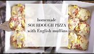 Sourdough Pizza | Mini Pizzas on Sourdough English Muffins | Farmhouse on Boone Sourdough