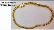 18K Saudi Gold Unisex Bracelet