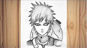 Drawing Gaara with a Black Pencil | Naruto Anime Fan Art Tutorial