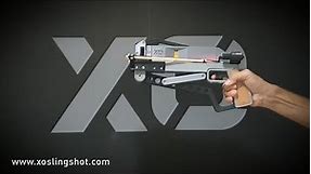 XOSlingshot - 3D printed slingshot gun with 6 arrow magazine and repeating self cocking lever